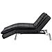 Chaise Longue Loiret Velluto Nero - Foto miniatura 6