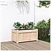 Fioriera Da Giardino 60x31x31 Cm In Legno Massello Di Pino - Foto miniatura 1