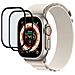 Set 2 Salvadisplay Per Apple Watch Ultra 49mm Vetro Incurvato, Nero Transparente - Foto miniatura 1