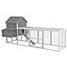Pollaio Da Giardino Con Casetta Per Galline, Rampa E Area Aperta, 310.5x149.5x149cm, Grigio - Foto miniatura 1