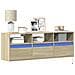 Mobile Tv A Parete Con Luci Led Rovere Sonoma 130x31x45 Cm - Foto miniatura 1