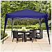 Gazebo 3x3 Pieghevole Impermeabile Richiudibile Fisarmonica Fiera Mercato Blu - Foto miniatura 2