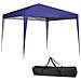 Gazebo 3x3 Pieghevole Impermeabile Richiudibile Fisarmonica Fiera Mercato Blu - Foto miniatura 1