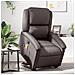 Lusso Casadino -  Poltrona A Rialzo Massaggi Reclinabile Marrone Scuro Vera Pelle - Foto miniatura 8