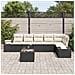 Set di divani da giardino 6 pezzi con cuscini Rattan polyrattan marrone - Foto miniatura 3
