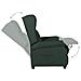 Poltrona Reclinabile in Tessuto Verde Scuro - Foto miniatura 5