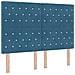 Letto a Box Spring con Materasso Blu Scuro 140x200 cm Velluto - Foto miniatura 3