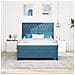 Letto a Box Spring con Materasso Blu Scuro 140x200 cm Velluto - Foto miniatura 5