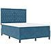 Letto a Box Spring con Materasso Blu Scuro 140x200 cm Velluto - Foto miniatura 6