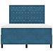 Letto a Box Spring con Materasso Blu Scuro 140x200 cm Velluto - Foto miniatura 8