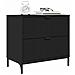 Comodino con cassetto Nero 63.5 x 36 x 61 cm Legno multistrato - Foto miniatura 3
