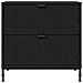 Comodino con cassetto Nero 63.5 x 36 x 61 cm Legno multistrato - Foto miniatura 6