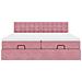 Struttura Letto Pouf con Materassi Rosa 200x200 cm Velluto - Foto miniatura 8