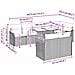 Set Divano da Giardino 9 pcs Grigio 100 x 55 x 73 cm - Foto miniatura 8
