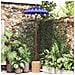 Parasol con Base Blu, Marrone 250 cm Cotone, Legno - Foto miniatura 2
