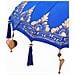 Parasol con Base Blu, Marrone 250 cm Cotone, Legno - Foto miniatura 6