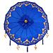 Parasol con Base Blu, Marrone 250 cm Cotone, Legno - Foto miniatura 7