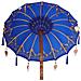Parasol con Base Blu, Marrone 250 cm Cotone, Legno - Foto miniatura 8