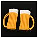 Guanti Invernali Senza Dita In Maglia 3d A Forma Di Boccale Di Birra - Giallo - Foto miniatura 3