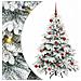 Albero di Natale artificiale con 150 LED Bianco 150 cm PE e PVC - Foto miniatura 1