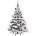 Albero di Natale artificiale con 150 LED Bianco 150 cm PE e PVC - Foto miniatura 4