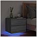 Comodino a Parete con luci LED Grigio Sonoma - Foto miniatura 2