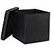 POUF PIEGHEVOLE L Contenitore Nero Ecopelle x8 - Foto miniatura 3