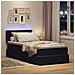 Letto con contenitore e LED con led Nero 90 x 190 cm Velluto - Foto miniatura 5