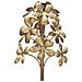 Portacandele Flowy Piantana Alta In Ferro Dorato — Ø 17 X H 118 Cm - Foto miniatura 2
