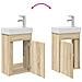 Mobile bagno con rubinetto Rovere Sonoma 40,5 x 22,5 x 62 cm - Foto miniatura 9