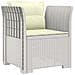 Poltrona a 1 Posto con Cuscini Aspetto Rattan PP Bianco - Foto miniatura 1