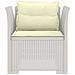 Poltrona a 1 Posto con Cuscini Aspetto Rattan PP Bianco - Foto miniatura 3