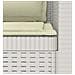 Poltrona a 1 Posto con Cuscini Aspetto Rattan PP Bianco - Foto miniatura 6