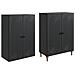 Set di armadi 2 pcs 66 x 34,5 x 90 cm Legno ingegnerizzato - Foto miniatura 3