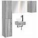 Set di mobili per il bagno 5 pcs Sonoma grigio - Foto miniatura 1