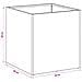 Vaso da giardino Argento 25 x 25 x 25 cm Acciaio zincato - Foto miniatura 7