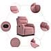 Poltrona Alzapersona Reclinabile Elettrica Rosa in Velluto - Foto miniatura 7