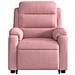Poltrona Alzapersona Reclinabile Elettrica Rosa in Velluto - Foto miniatura 8