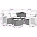 Set di divani 6 pz Grigio e Blu Navy Rattan sintetico e Acciaio - Foto miniatura 7