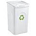Pattumiera In Polipropilene Riciclabile Per Raccolta Differenziata, Capacità 50 Lt, 37x37xh. 56 Cm Bianco - Foto miniatura 1
