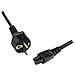 Cavo alimentazione Laptop o PC Schuko a C5 - Cavo di Rete PC Schuko CEE7 a IEC320 C5 a trifoglio - 1m - Foto miniatura 1