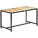 Tavolo Da Pranzo 140x70x75 Cm In Legno Massello Di Mango Grezzo - Foto miniatura 9