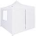 Gazebo Pieghevole Professionale 4 Pareti 3x3 M Acciaio Bianco - Foto miniatura 3