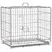Kennel Gabbia Per Cani Pieghevole In Acciaio Porta Con Blocco - Foto miniatura 1