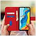 Custodia Huawei P30 Lite Portacarte Funzione Supporto Cover Silicone - Rosso - Foto miniatura 4