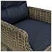 Sedia Da Giardino Reclinabile Con Cuscini In Polyrattan Marrone - Foto miniatura 7
