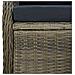 Sedia Da Giardino Reclinabile Con Cuscini In Polyrattan Marrone - Foto miniatura 8