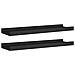 Mensole con Sporgenza 2 pz Nere 40x9x3 cm MDF - Foto miniatura 1