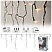 Tenda Luminosa 3m 90 Led Bianco Caldo Interno Esterno Ip44 Decorazione Natale - Foto miniatura 6