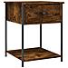Comodino Rovere Fumo 44x45x58 Cm In Legno Multistrato - Foto miniatura 1